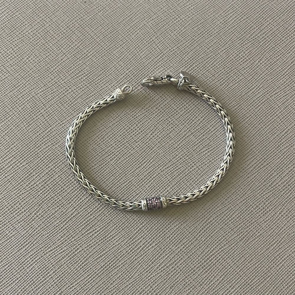 John Hardy Sterling Silver Pink 💎 Bracelet